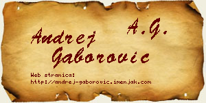 Andrej Gaborović vizit kartica